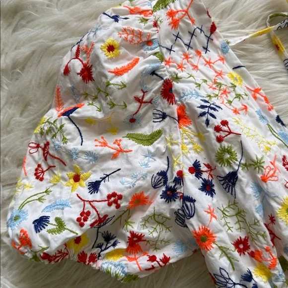 Zara Embroidered Crop Top Size S - Picture 5 of 10